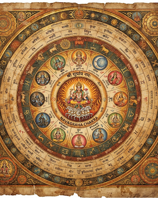 Vedic Planetary Timing Diagram - Vimshottari Dasha Cycle